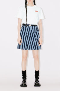 Dazzle Stripe Blue Short Skirt