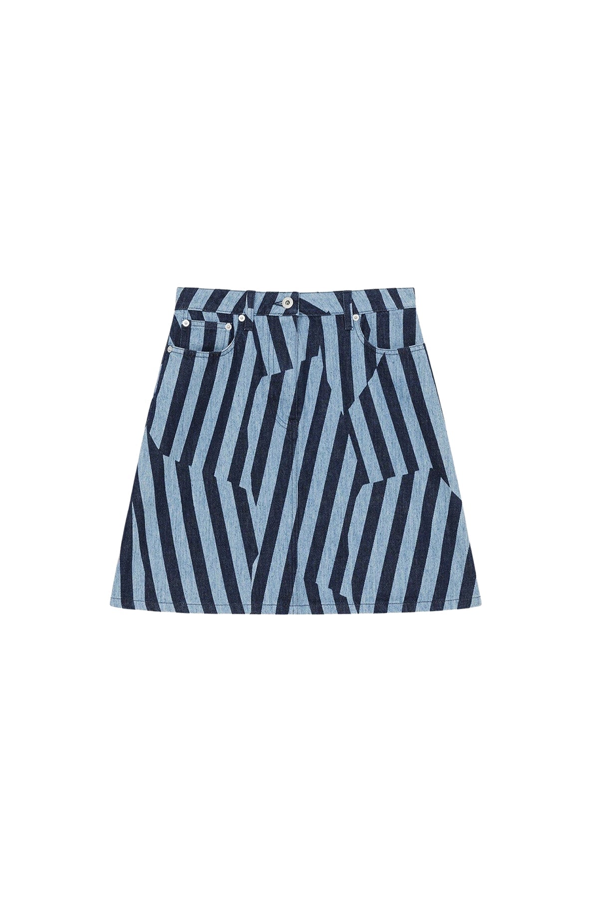Dazzle Stripe Blue Short Skirt