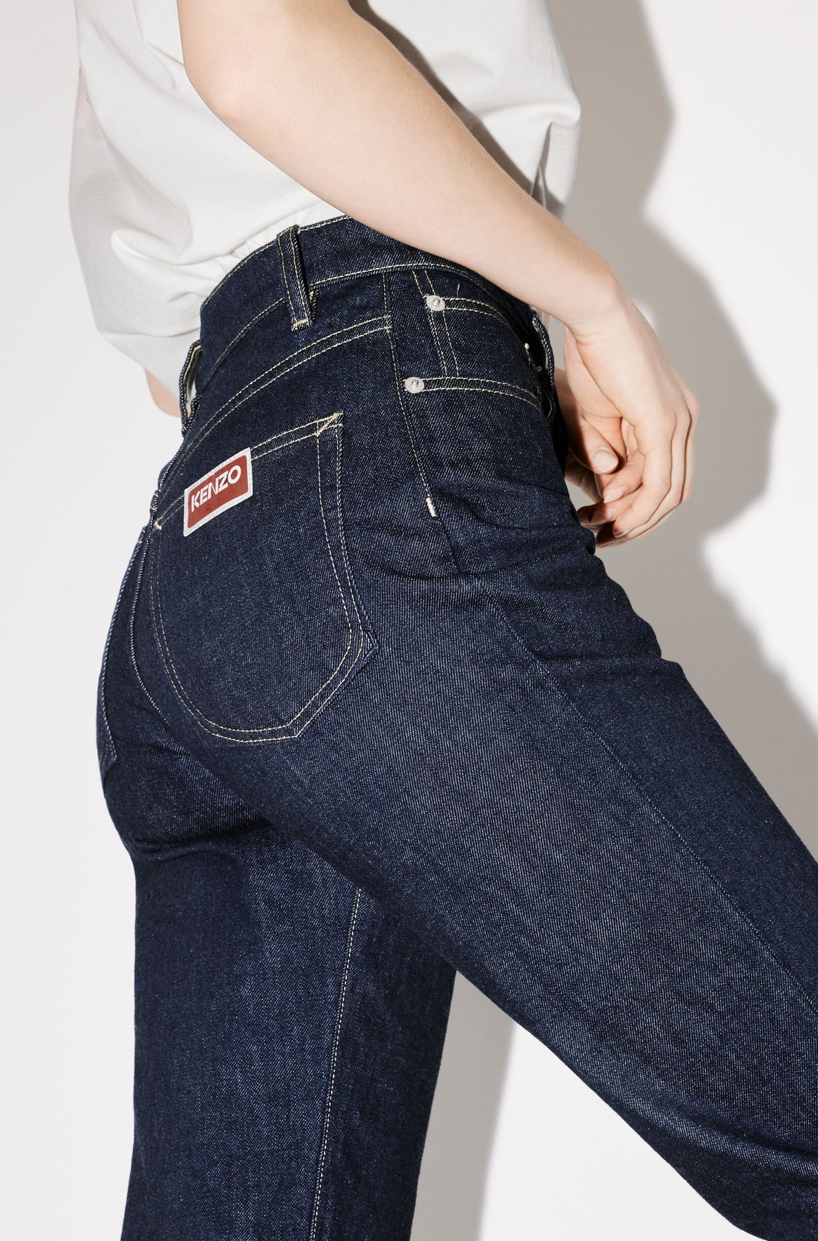 Jean Asagao droit - Rinse Blue Denim