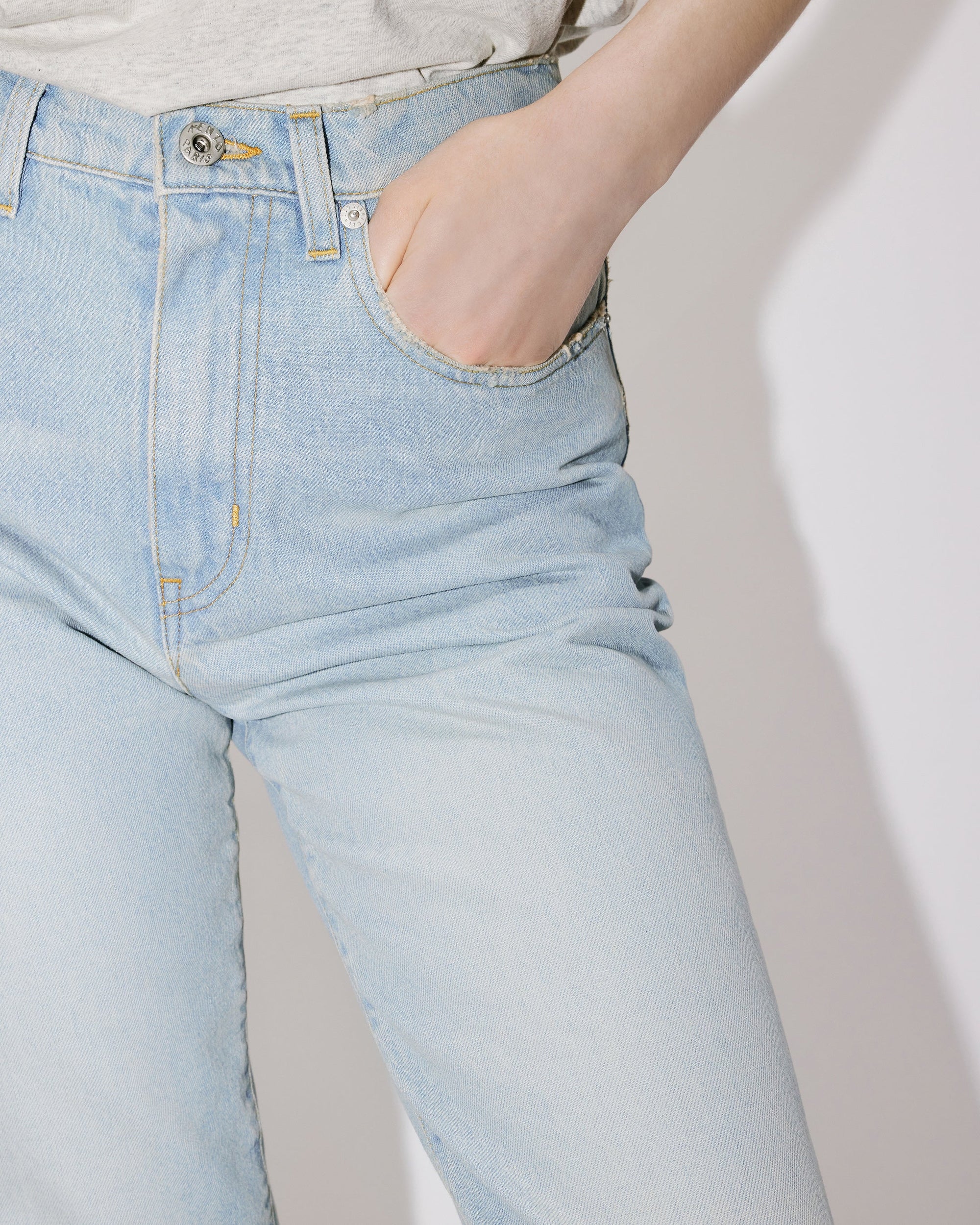 Stone Blue Asagao Straight Fit