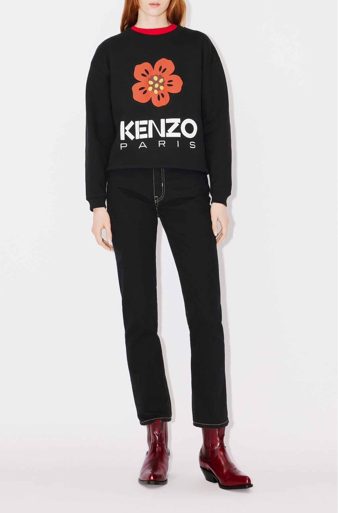 Jean droit Asagao - Rinse Black Denim