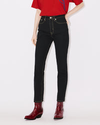 Jean droit Asagao - Rinse Black Denim