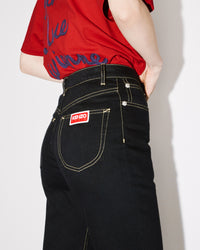 Jean droit Asagao - Rinse Black Denim