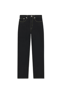 Jean droit Asagao - Rinse Black Denim