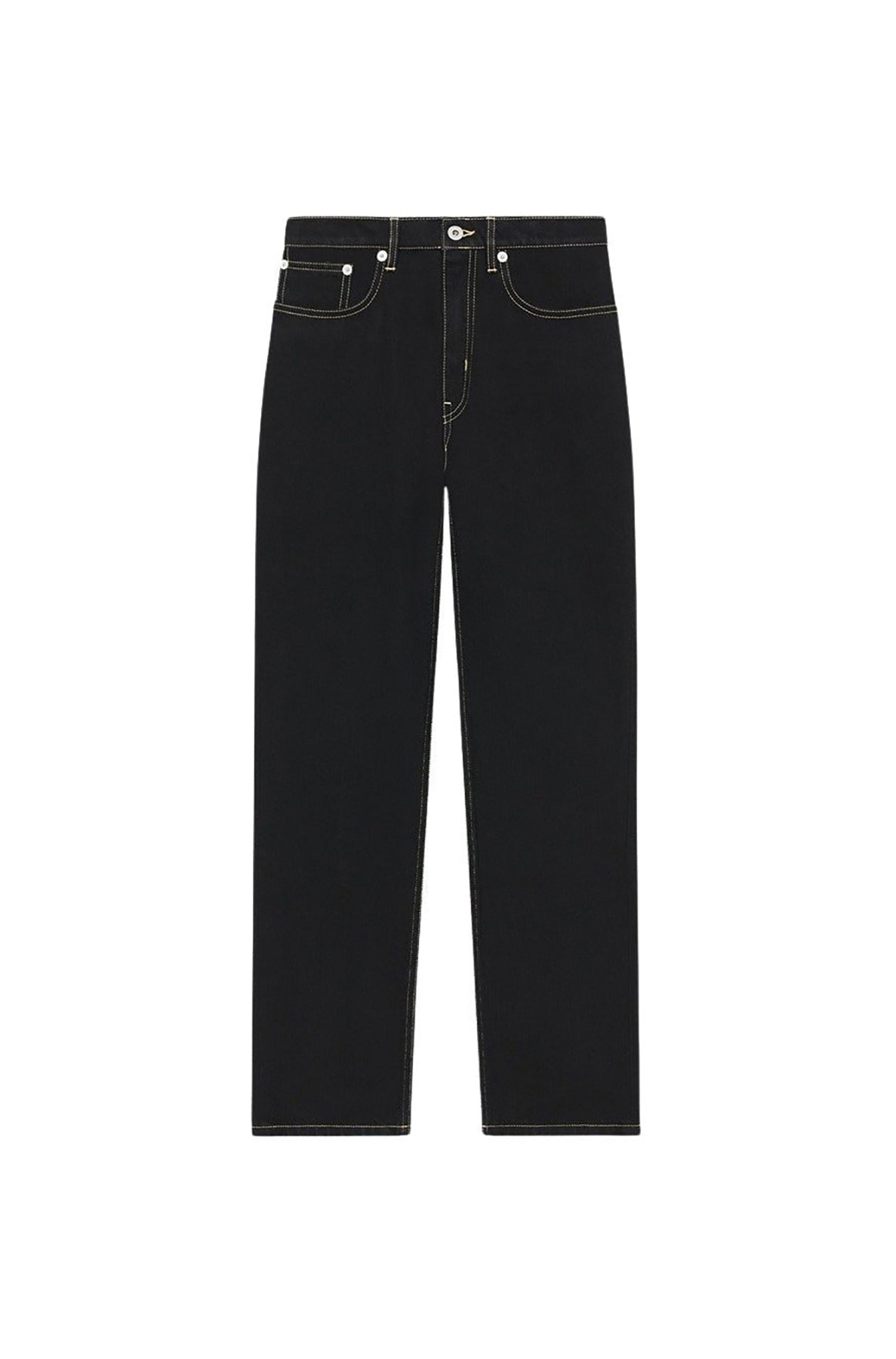 Jean droit Asagao - Rinse Black Denim