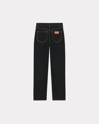 Jean droit Asagao - Rinse Black Denim