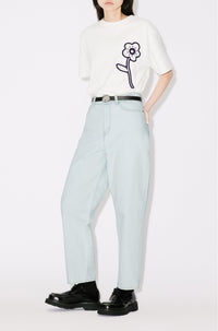 Jean carotte "Kenzo Travel" - Bleached Blue Denim