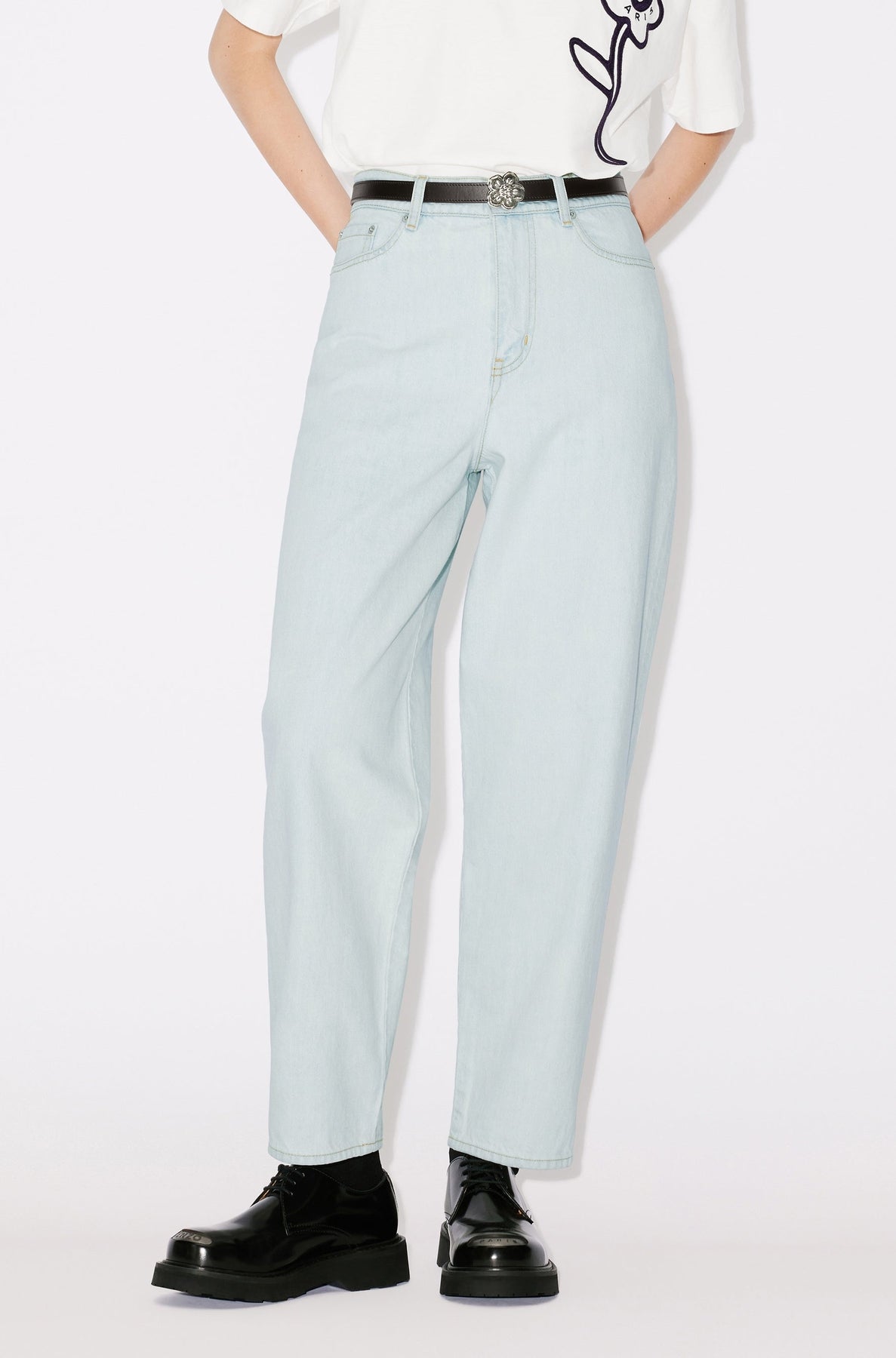 Jean carotte Kenzo Travel - Bleached Blue Denim