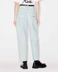 Jean carotte "Kenzo Travel" - Bleached Blue Denim