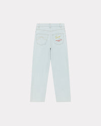 Jean carotte "Kenzo Travel" - Bleached Blue Denim