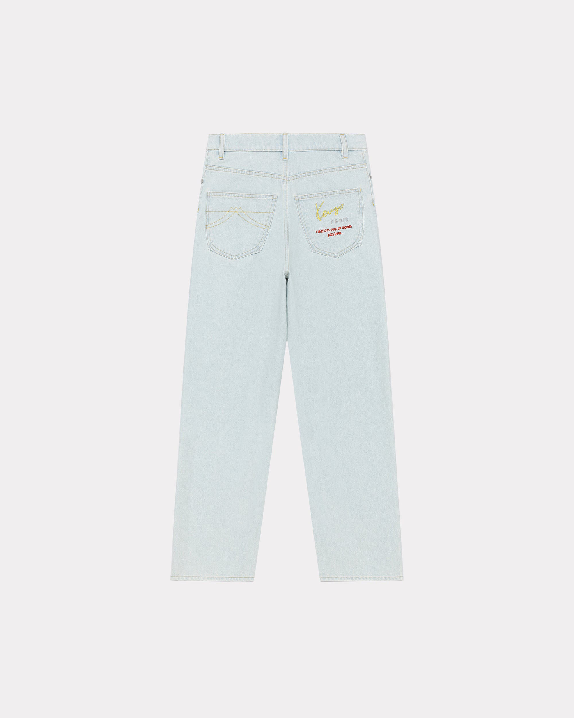 Jean carotte "Kenzo Travel" - Bleached Blue Denim