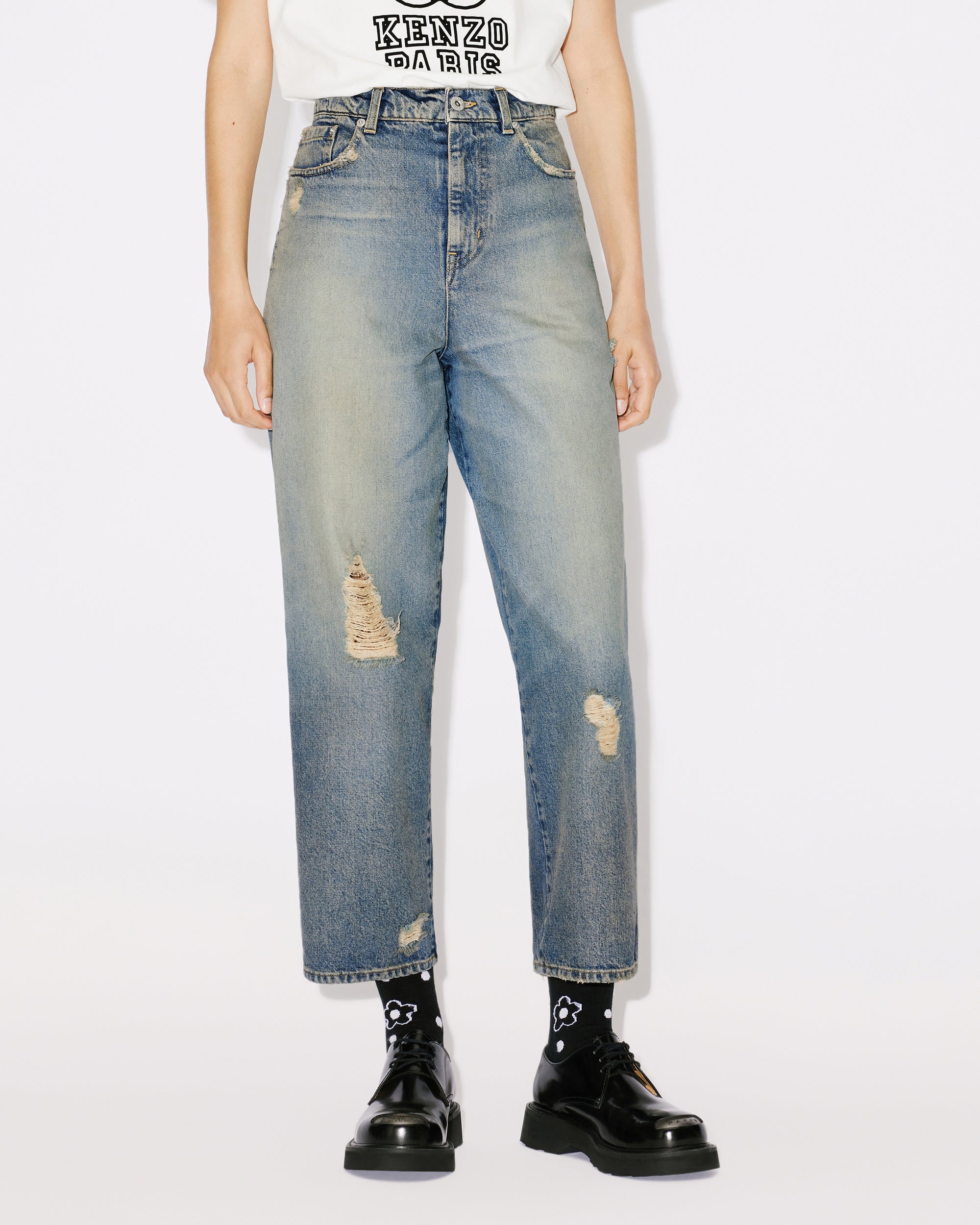 Jean carotte - Stone Bl Dirty Blue Denim