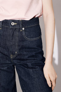 Jean Sumire court - Rinse Blue Denim