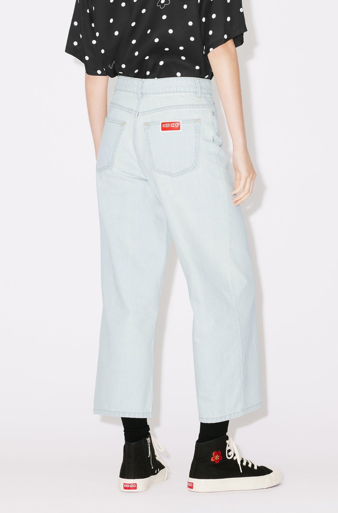 Jean cropped Sumire - Bleached Blue Denim