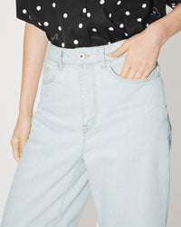 Jean cropped Sumire - Bleached Blue Denim