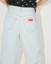 Jean cropped Sumire - Bleached Blue Denim