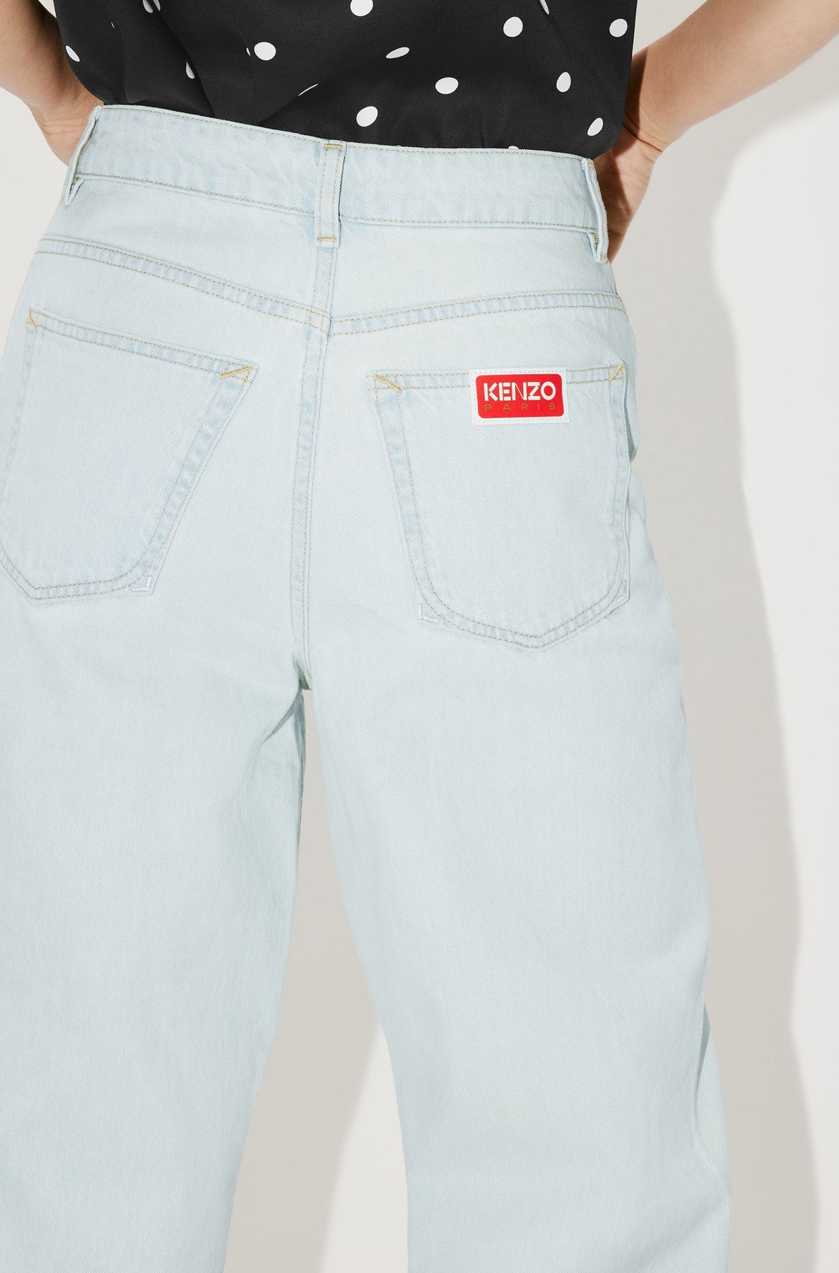 Jean cropped Sumire - Bleached Blue Denim