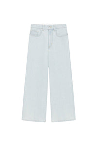 Jean cropped Sumire - Bleached Blue Denim