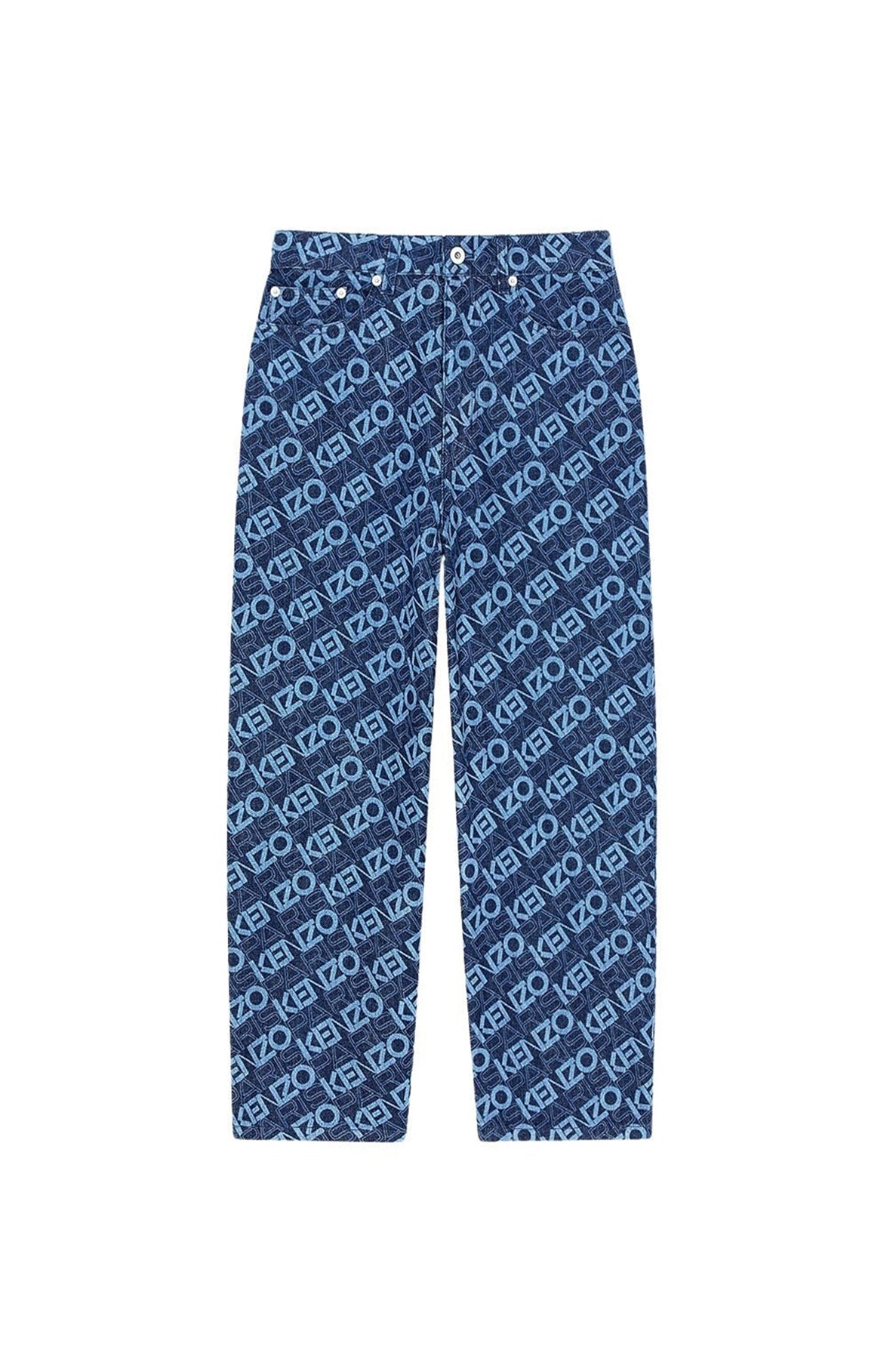 Jean cropped "Monogram" - Rinse Blue Denim