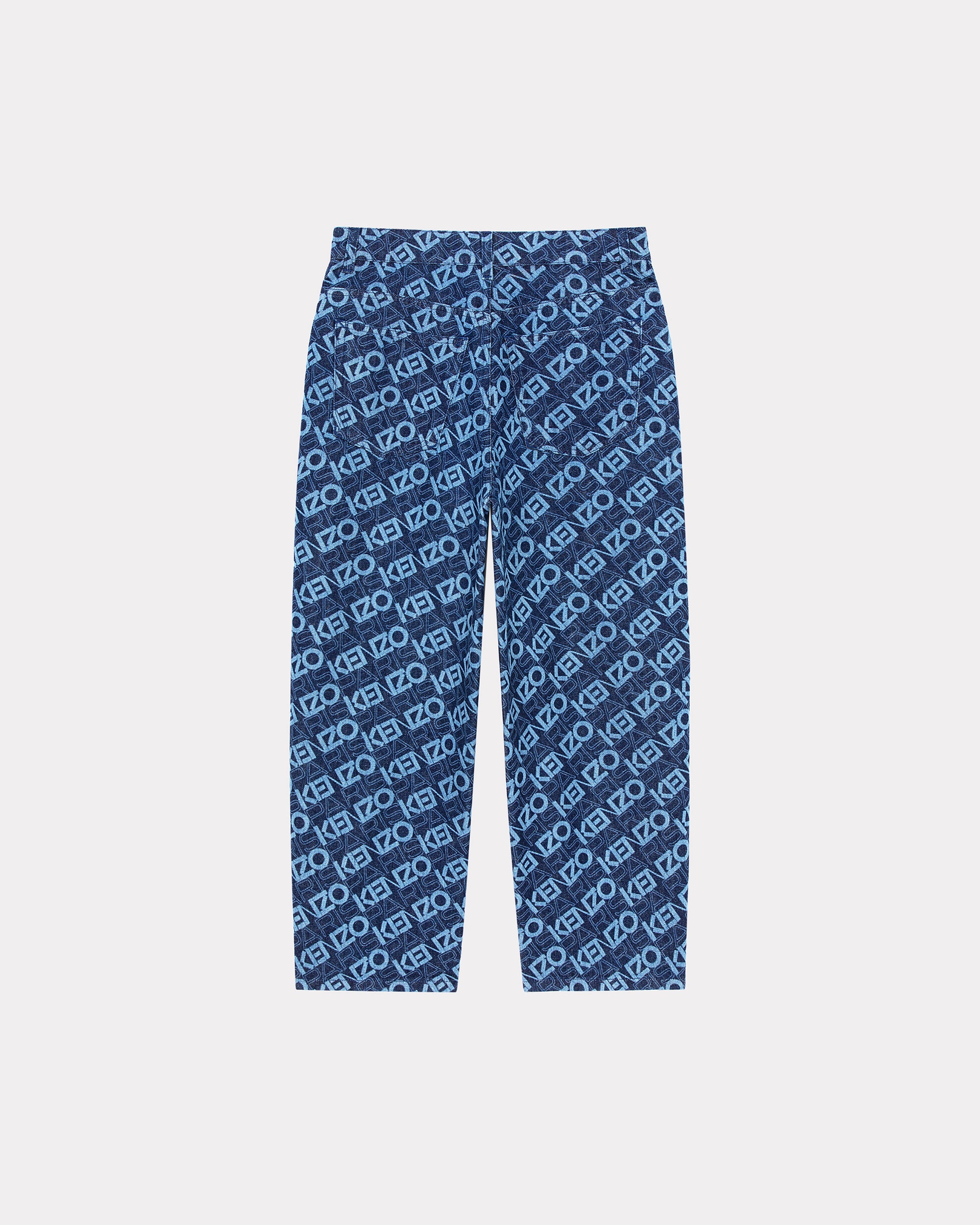 Jean cropped "Monogram" - Rinse Blue Denim