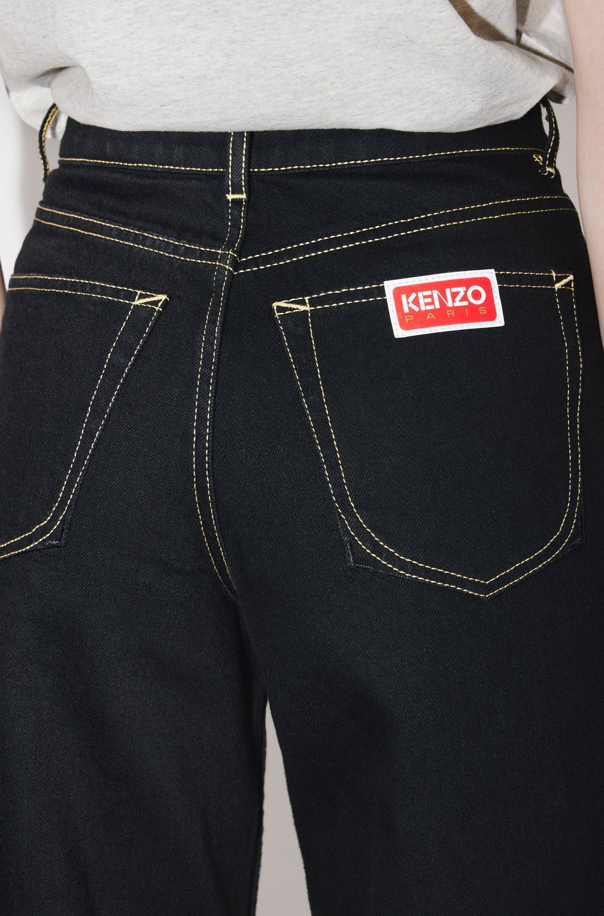 Sumire cropped jeans in Japanese denim - Rinse Black Denim