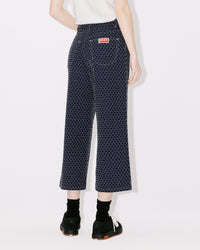 Jean cropped brodé "Kenzo Sashiko Stitch" - Rinse Blue Denim