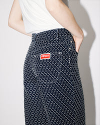 Jean cropped brodé "Kenzo Sashiko Stitch" - Rinse Blue Denim