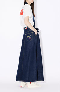 Robe longue "Kenzo Travel" en denim - Rinse Blue Denim