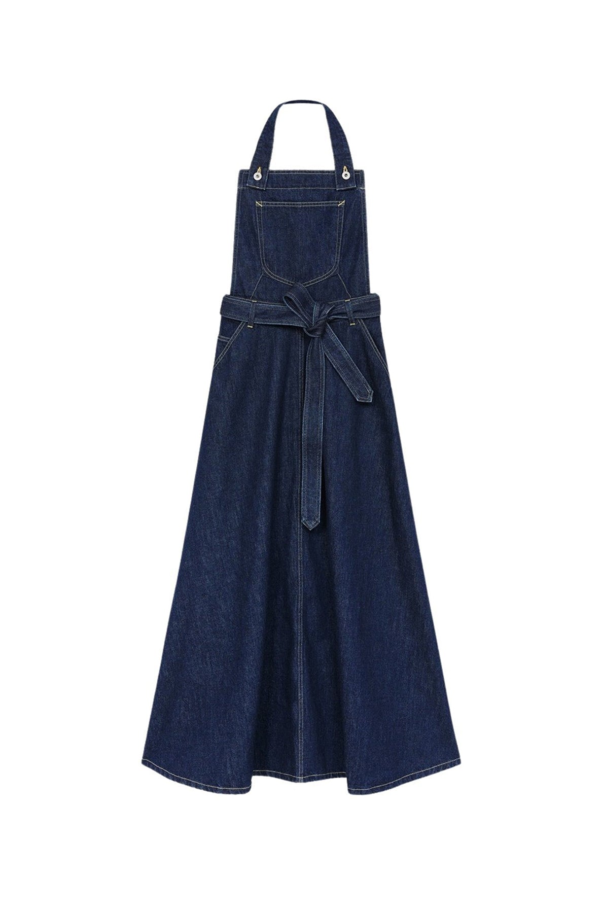 Robe longue "Kenzo Travel" en denim - Rinse Blue Denim