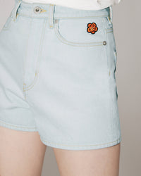 Bleach Blue Denim Shorts