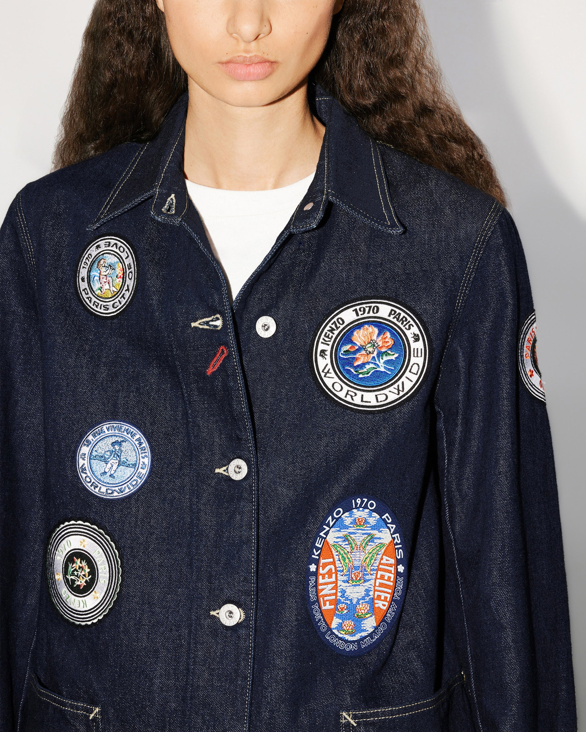 Veste workwear "Kenzo Travel" en denim - Rinse Blue Denim