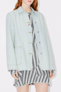 Veste workwear en denim "Kenzo Travel" - Bleached Blue Denim