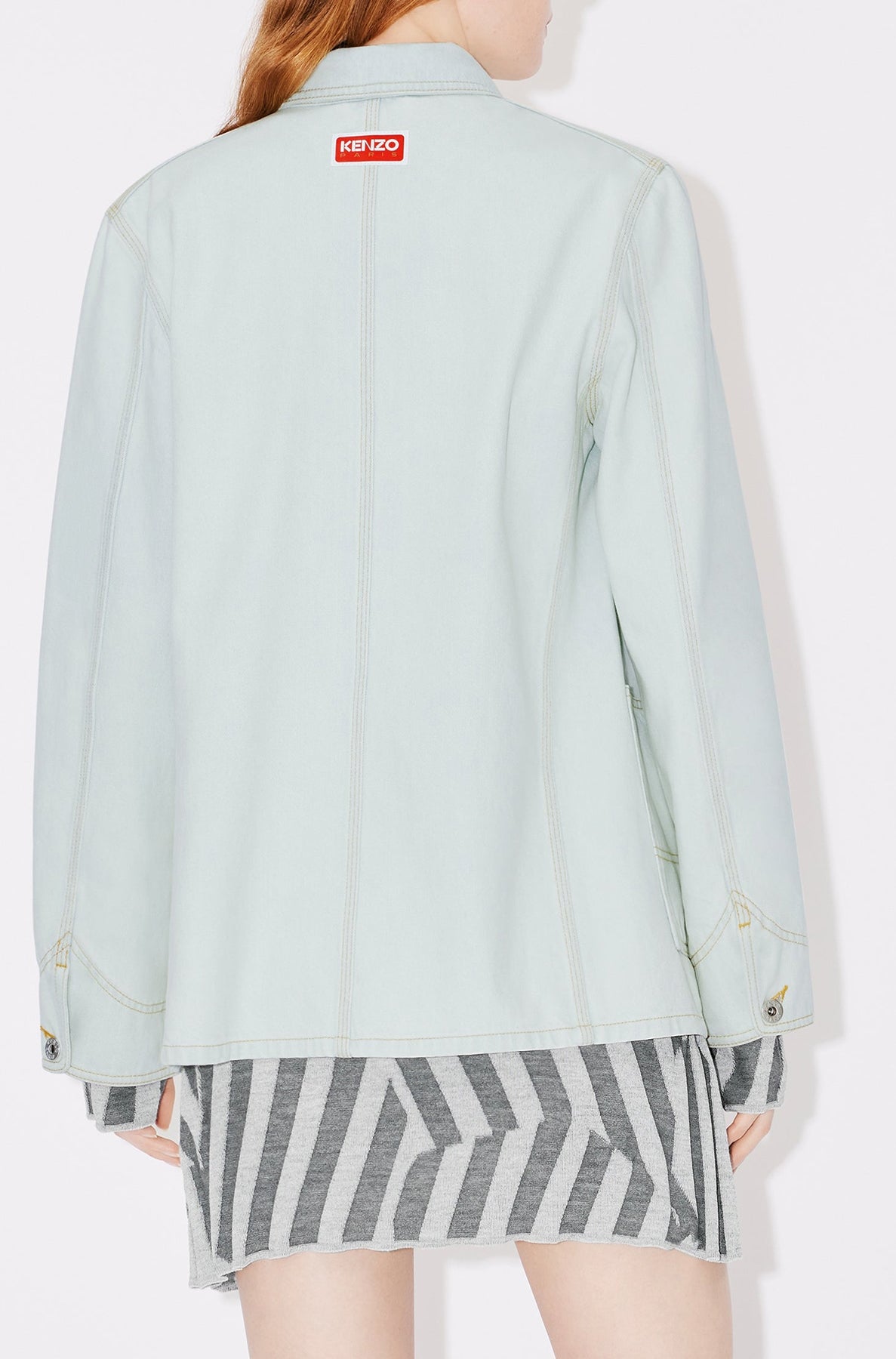 Veste workwear en denim "Kenzo Travel" - Bleached Blue Denim