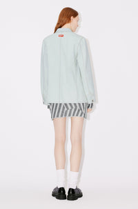 Kenzo Travel Denim Workwear Jacket - Bleached Blue Denim