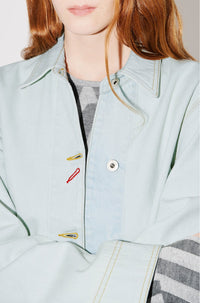 Veste workwear en denim "Kenzo Travel" - Bleached Blue Denim
