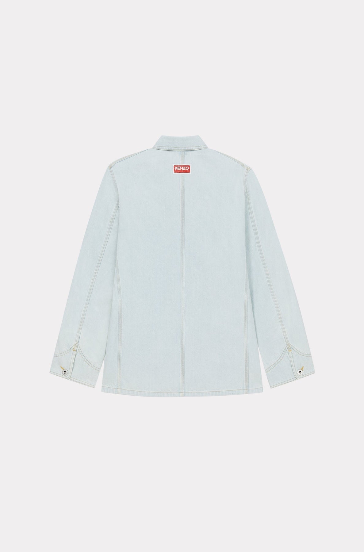 Kenzo Travel Denim Workwear Jacket - Bleached Blue Denim