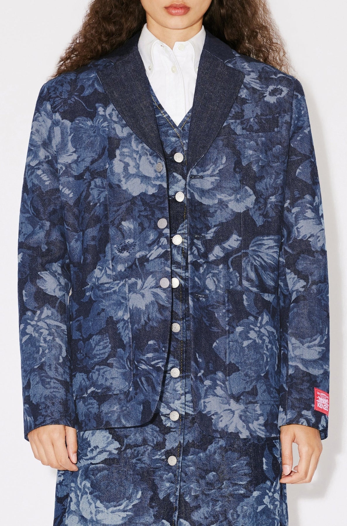 Blazer en denim imprimé - Midnight Blue