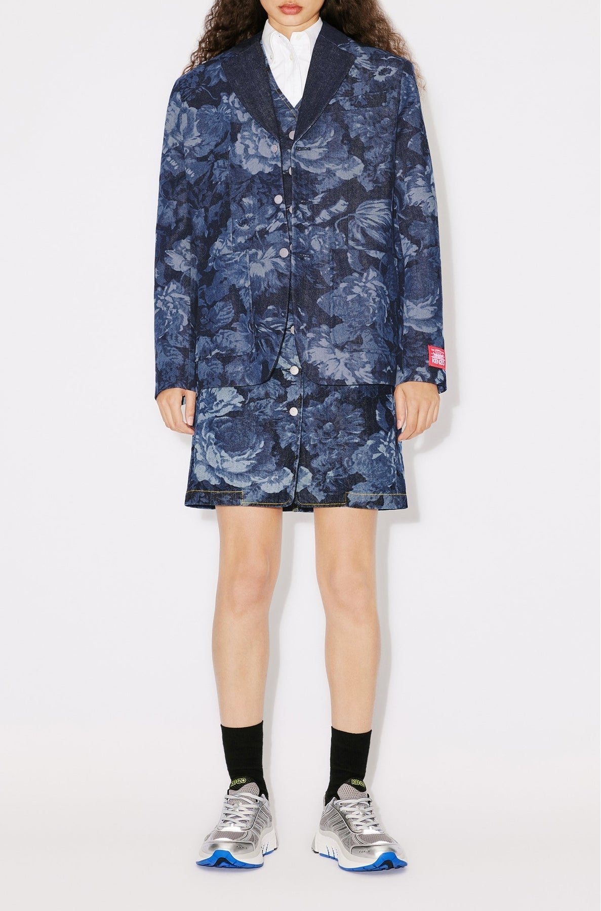 Blazer en denim imprimé - Midnight Blue
