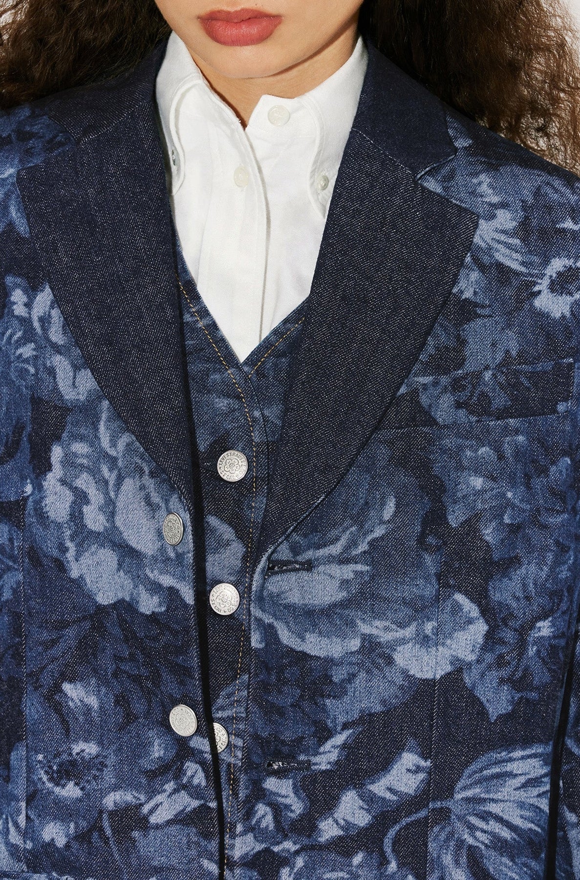 Blazer en denim imprimé - Midnight Blue