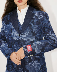 Blazer en denim imprimé - Midnight Blue