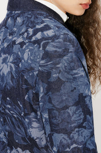 Blazer en denim imprimé - Midnight Blue