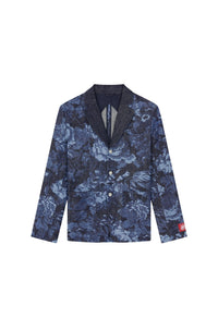 Blazer en denim imprimé - Midnight Blue