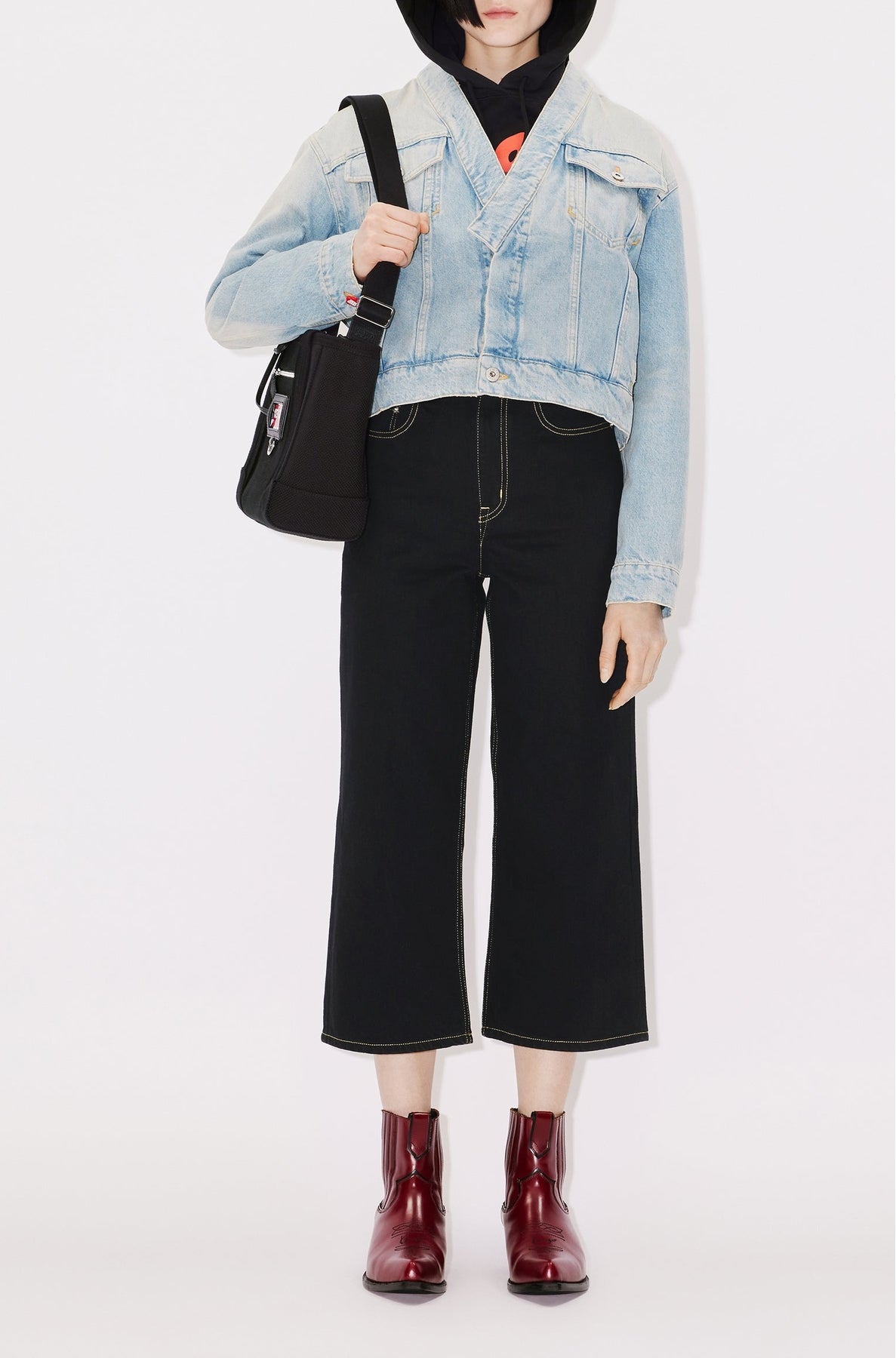Veste en denim courte - Medium Stone Blue