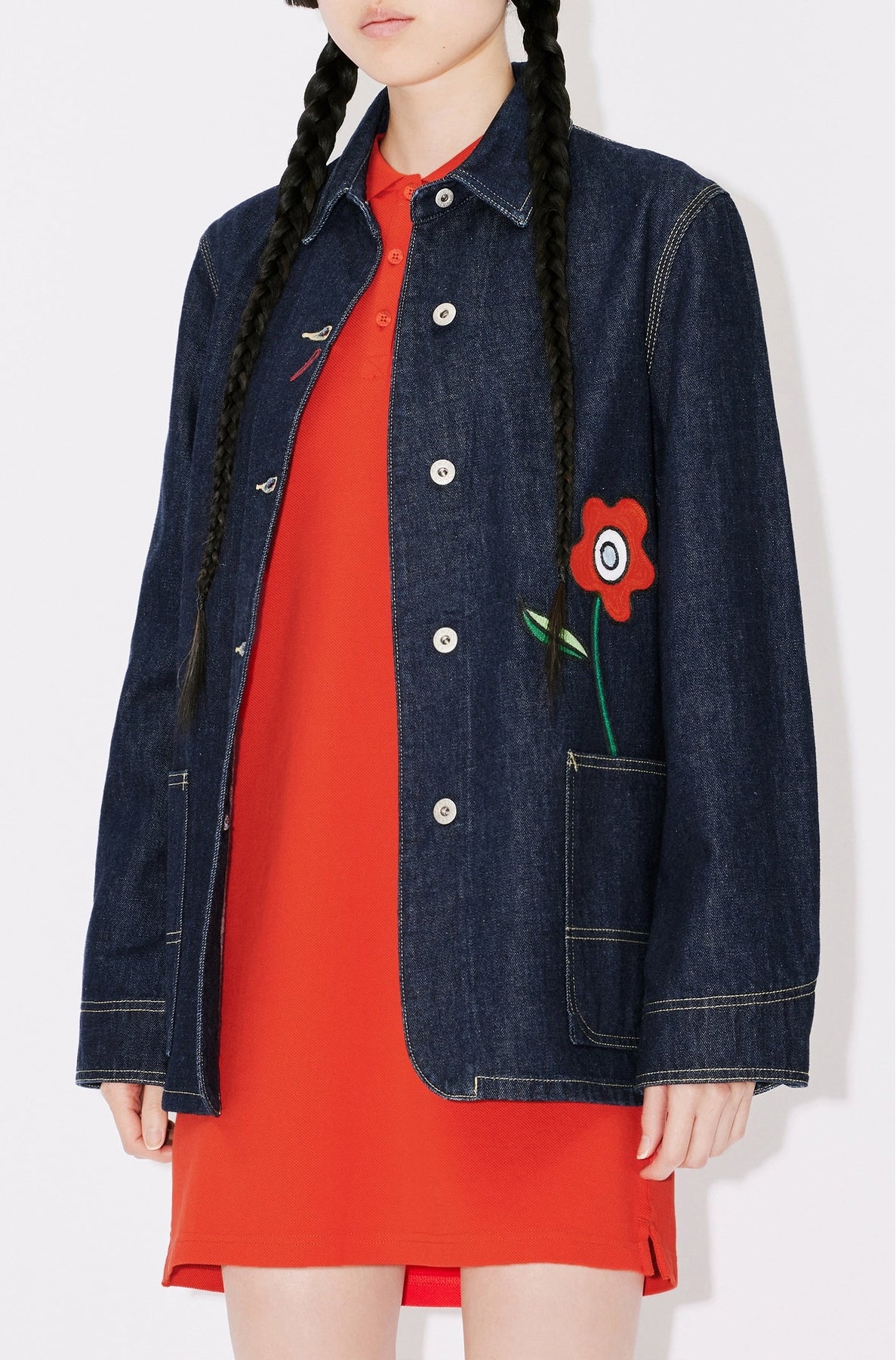 Kenzo Rue Vivienne' denim workwear jacket - Rinse Blue Denim