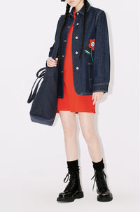 Kenzo Rue Vivienne' denim workwear jacket - Rinse Blue Denim