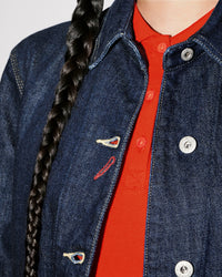 Kenzo Rue Vivienne' denim workwear jacket - Rinse Blue Denim