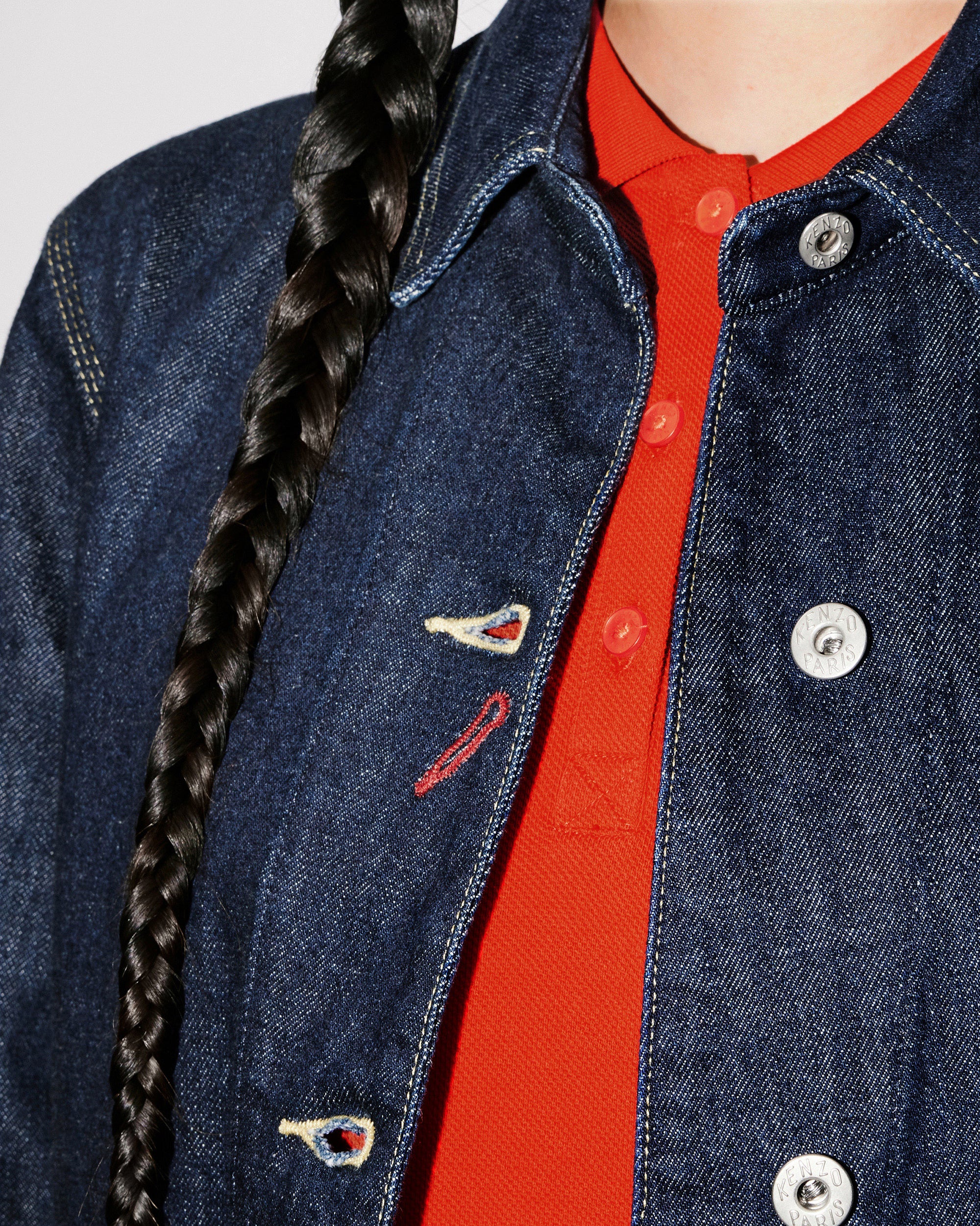 Kenzo Rue Vivienne' denim workwear jacket - Rinse Blue Denim