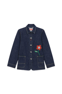 Kenzo Rue Vivienne' denim workwear jacket - Rinse Blue Denim