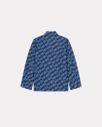 Monogram" workwear jacket in denim - Rinse Blue