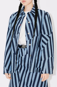 Veste de travail à rayures Dazzle en denim - Rinse Blue